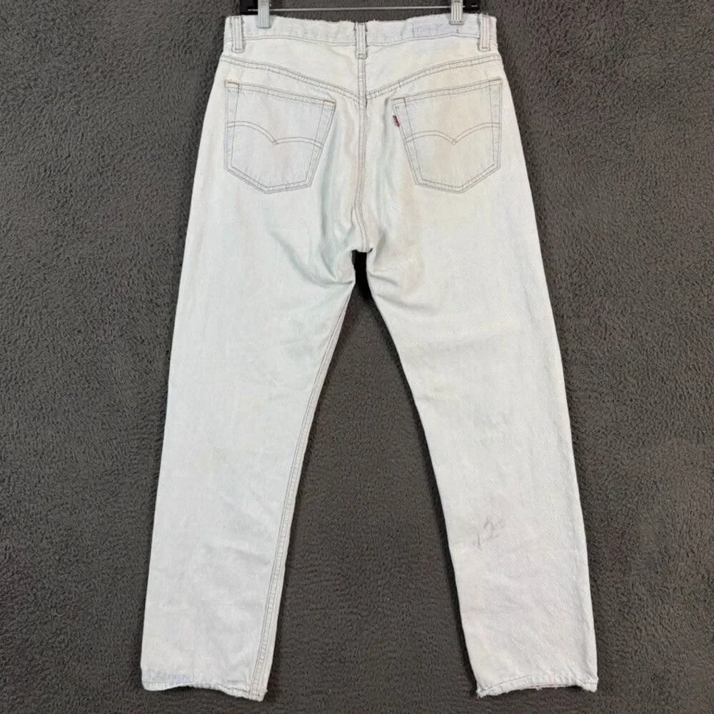 Vtg Levis 501 Jeans Mens 34x30 (Fits 31x29) Blue Stone Wash Made in USA 90s